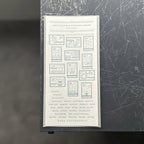 【OEDA LETTERPRESS】Stamp Sticker Sheet- Ash Blue