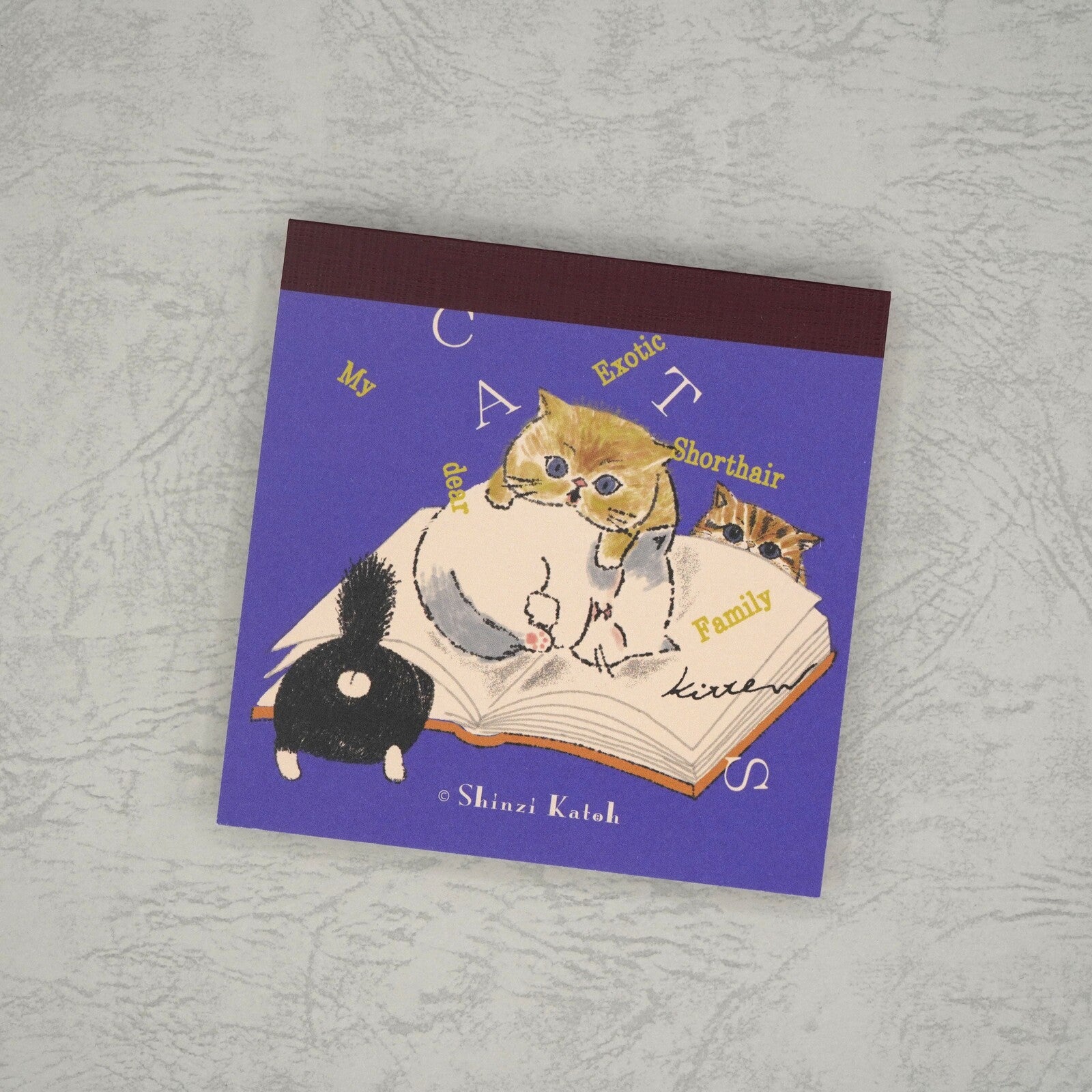 [Kinose Printing] Block Memo Pad – My Dear Cats (Reading)