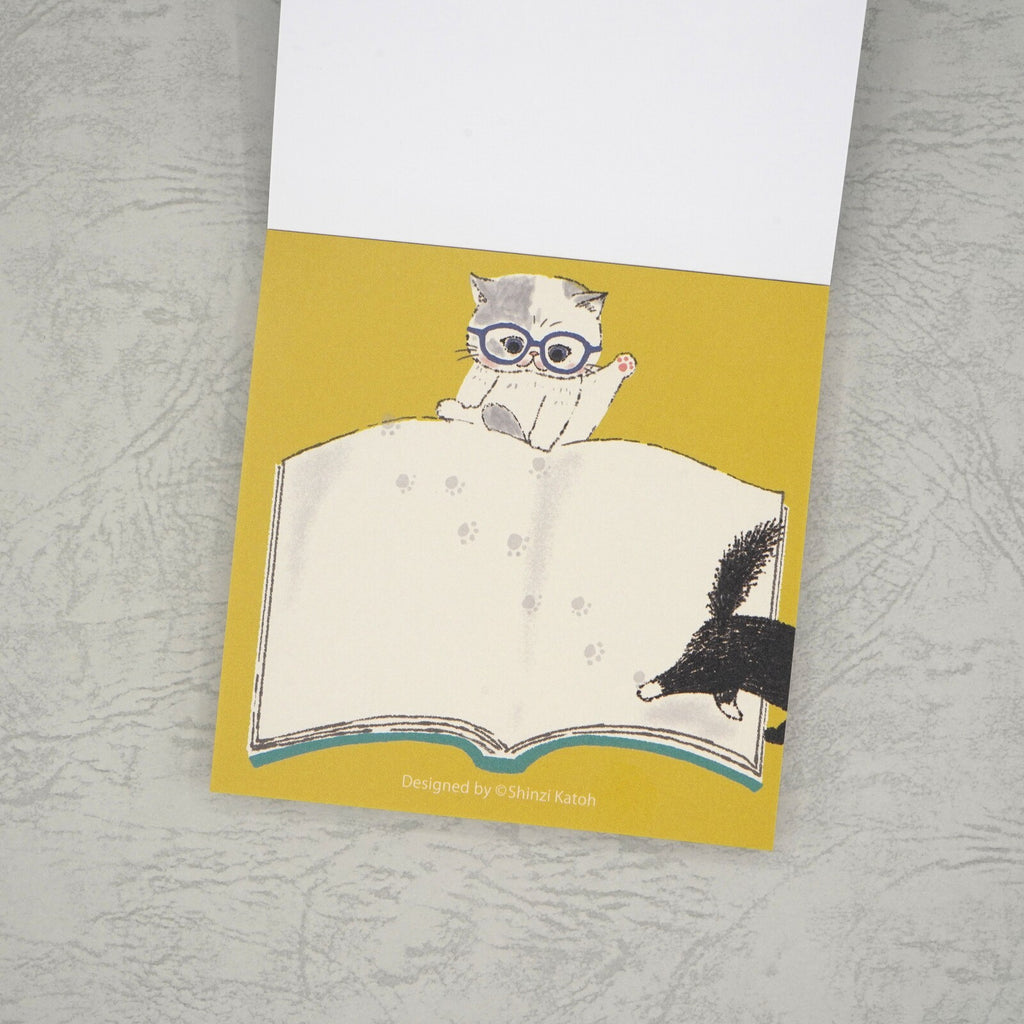 [Kinose Printing] Block Memo Pad – My Dear Cats (Reading)