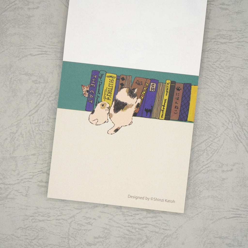 [Kinose Printing] Block Memo Pad – My Dear Cats (Reading)