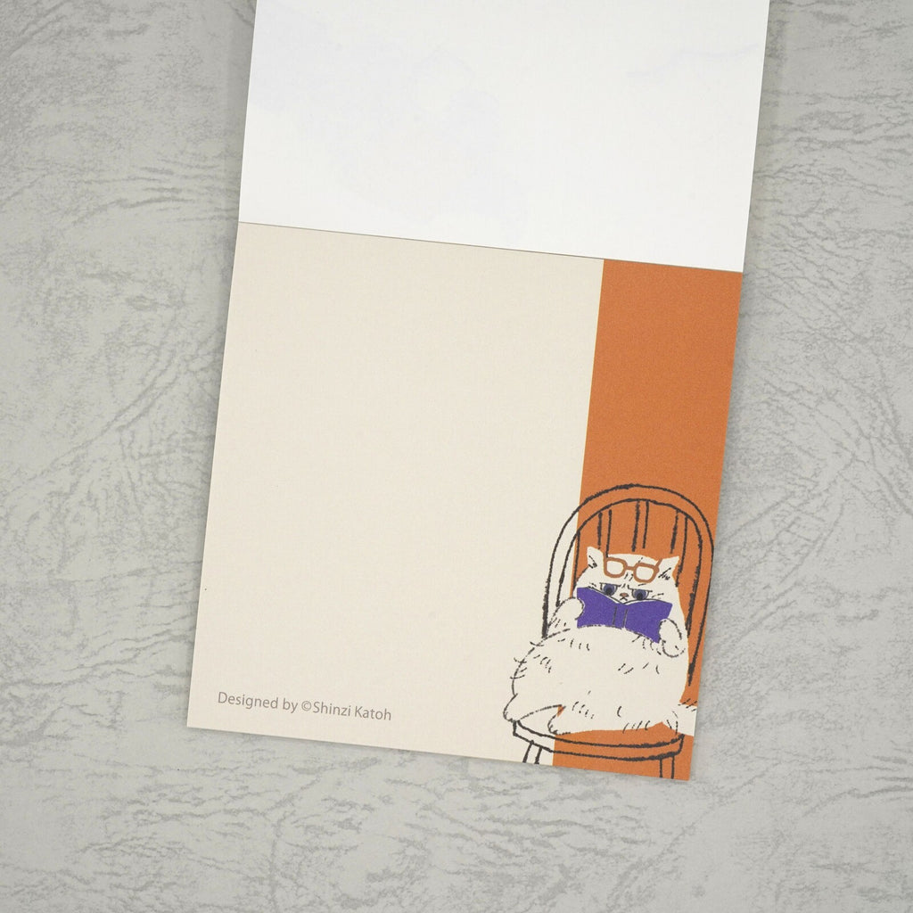 [Kinose Printing] Block Memo Pad – My Dear Cats (Reading)