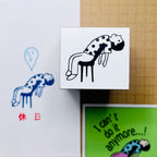 【Stamp House Morita Inbou】Wood Rubber Stamp- I can't do it anymore
