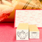 【Stamp House Morita Inbou】Wood Rubber Stamp- Tea