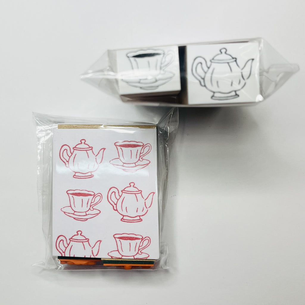 【Stamp House Morita Inbou】Wood Rubber Stamp- Tea