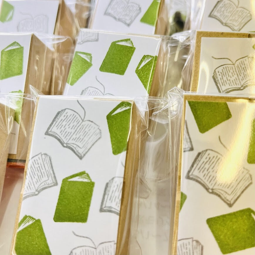 【Stamp House Morita Inbou】Wood Rubber Stamp- Book