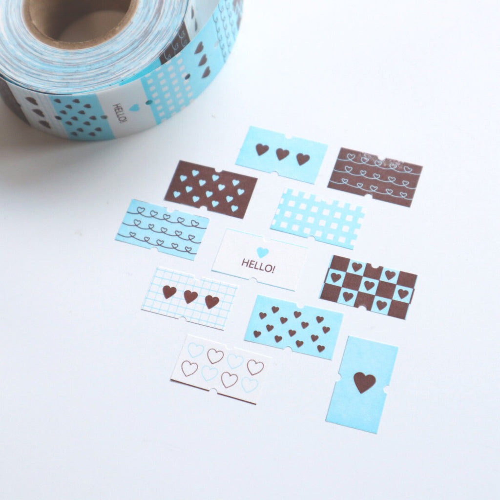 【forme】Label Sticker- Heart Assoutment- Blue