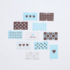 【forme】Label Sticker- Heart Assoutment- Blue