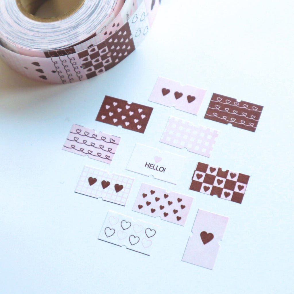 【forme】Label Sticker- Heart Assoutment- Pink
