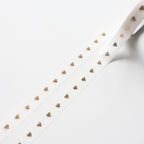 【forme】Gold Foiled Slim Washi Tape- Heart