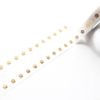 【forme】Gold Foiled Slim Washi Tape- Flower