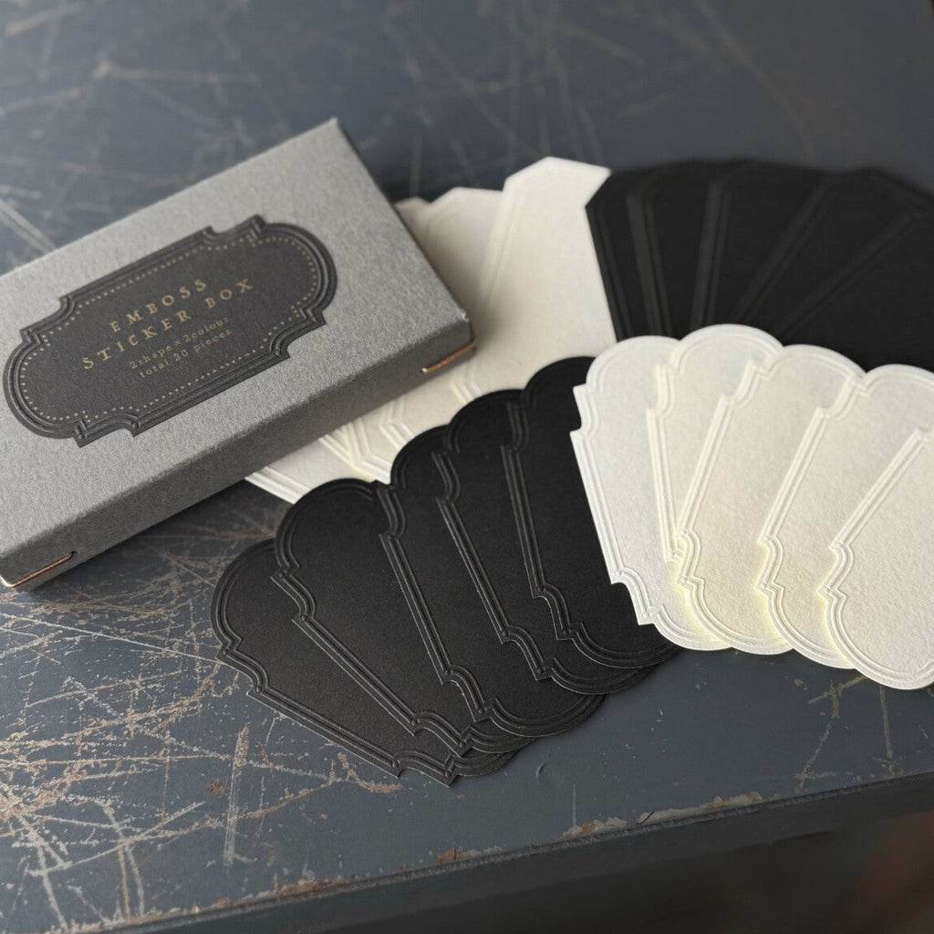 【OEDA LETTERPRESS】Emboss Sticker Box
