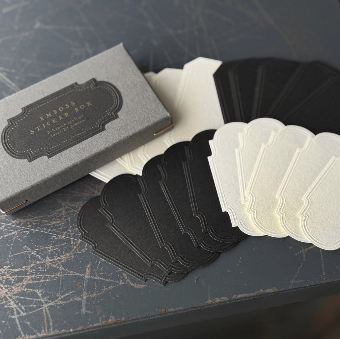 【OEDA LETTERPRESS】Emboss Sticker Box