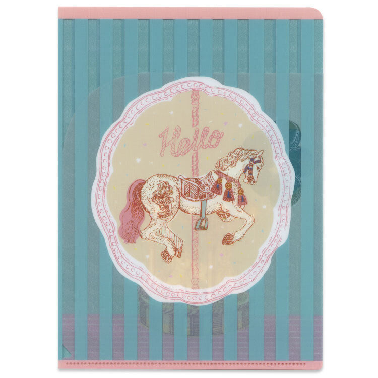 Aya Inoue- A5 Clear File Folder- Rocking Horse