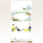 【Cozyca Product】Midori Asano- Slender Letter Pad - With Flowers