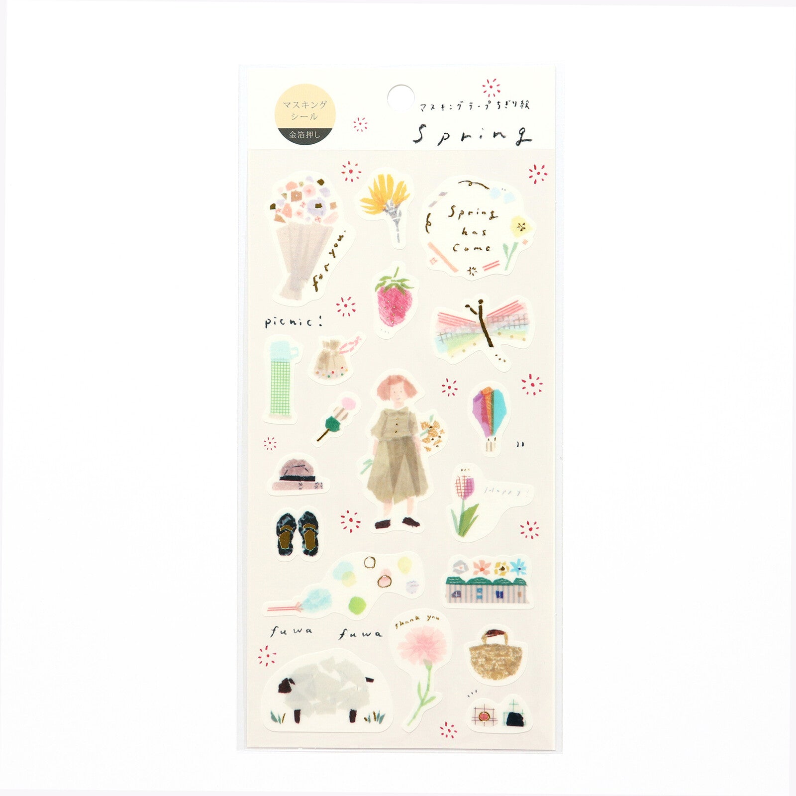Miki Tamura - Gold Foil Planner Stickers - Spring