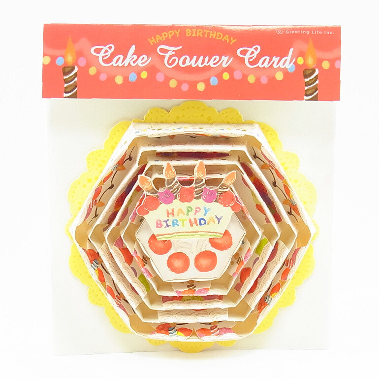 Cake Tower Birthday Pop-up Card