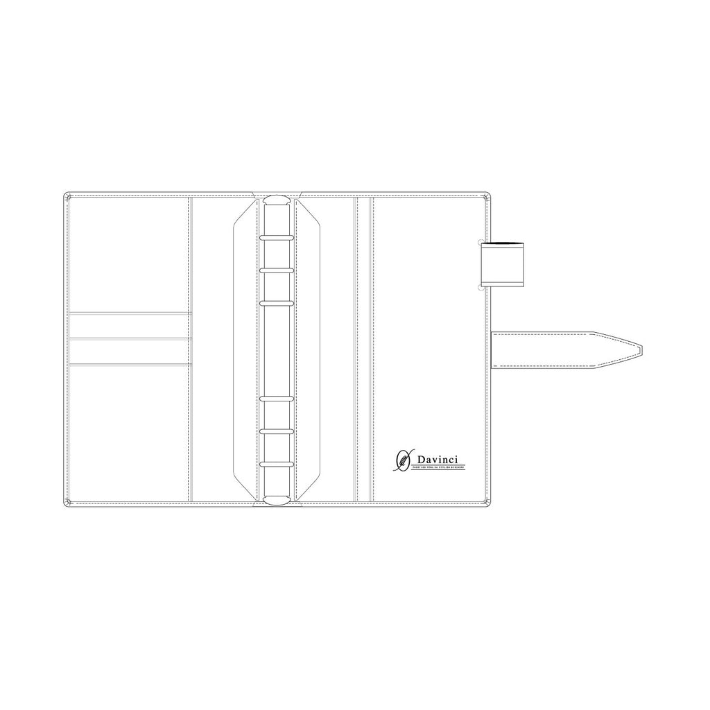 【Raymay Fujii Co】DAVINCI Agenda/Diary Book- Bible/ Personal Size- 24mm Ring