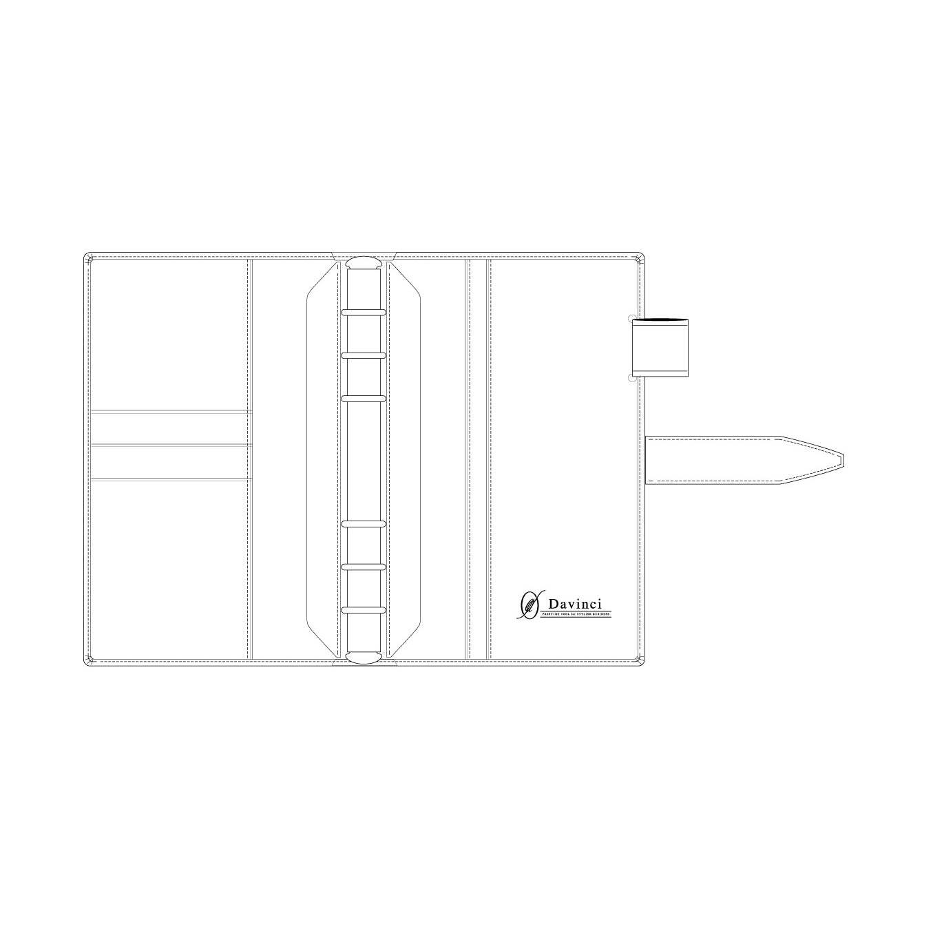 【Raymay Fujii Co】DAVINCI Agenda/Diary Book- Bible/ Personal Size- 24mm Ring