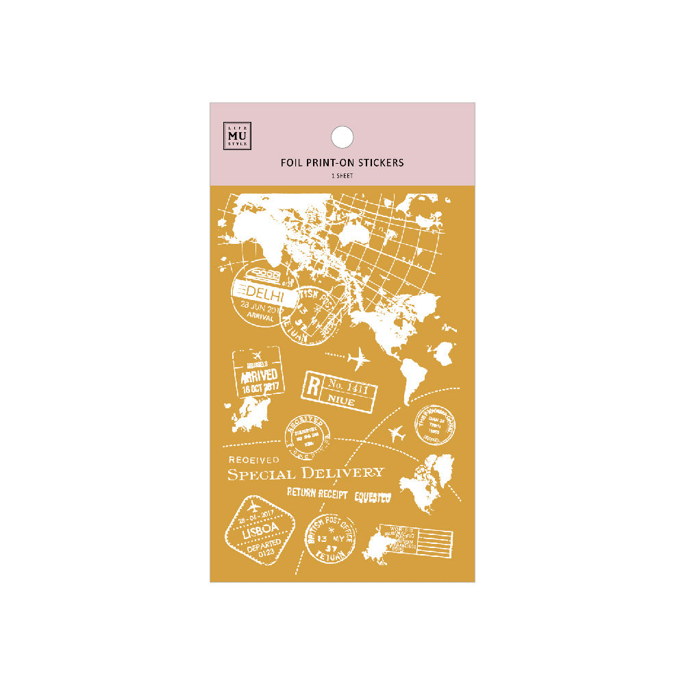 MU Gold Foil Print-on Transfer Sticker- Hidden Gold Postmark (G06)
