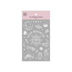 MU Silver Foil Print-on Transfer Sticker - Silver Night Astrology (S01)