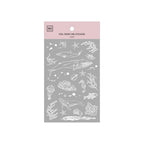 MU Silver Foil Print-on Transfer Sticker - The Silent Silver Sea (S04)