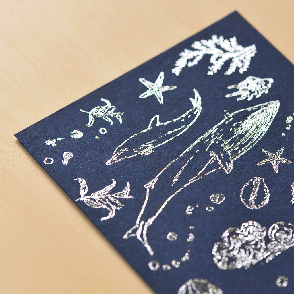 MU Silver Foil Print-on Transfer Sticker - The Silent Silver Sea (S04)