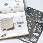 MU Silver Foil Print-on Transfer Sticker - The Silent Silver Sea (S04)
