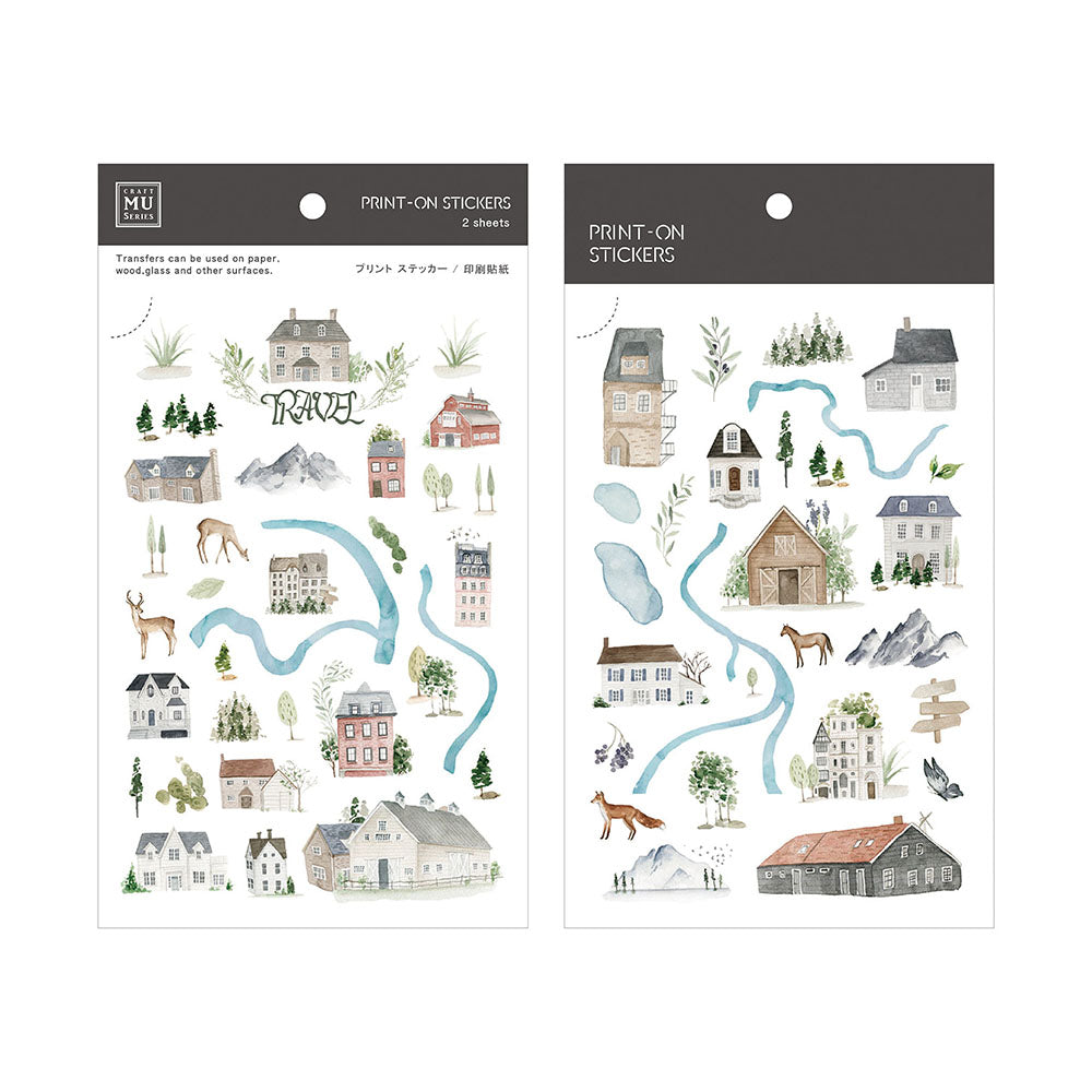 MU Print-on Transfer Sticker- Travel Map(Pro / 067)