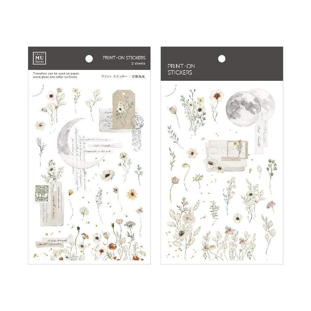 MU Print-on Transfer Sticker-White Moonflower Fragrance (Pro / 200)