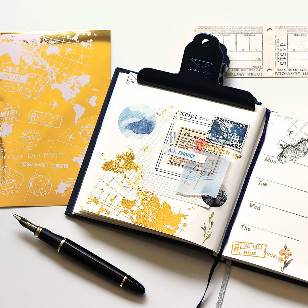 MU Gold Foil Print-on Transfer Sticker- Hidden Gold Postmark (G06)