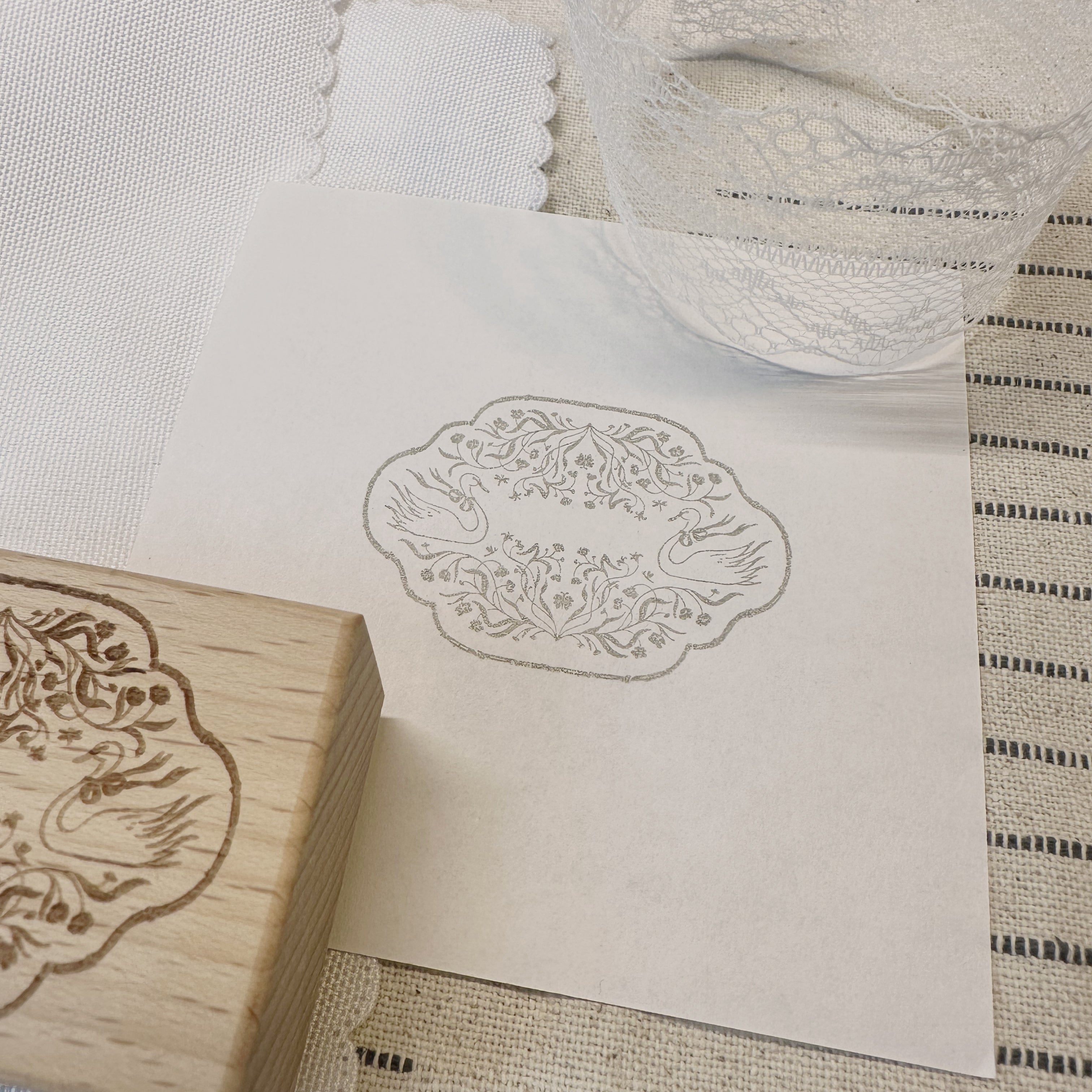 Bunny Craft House- Stamp · Swan Pattern