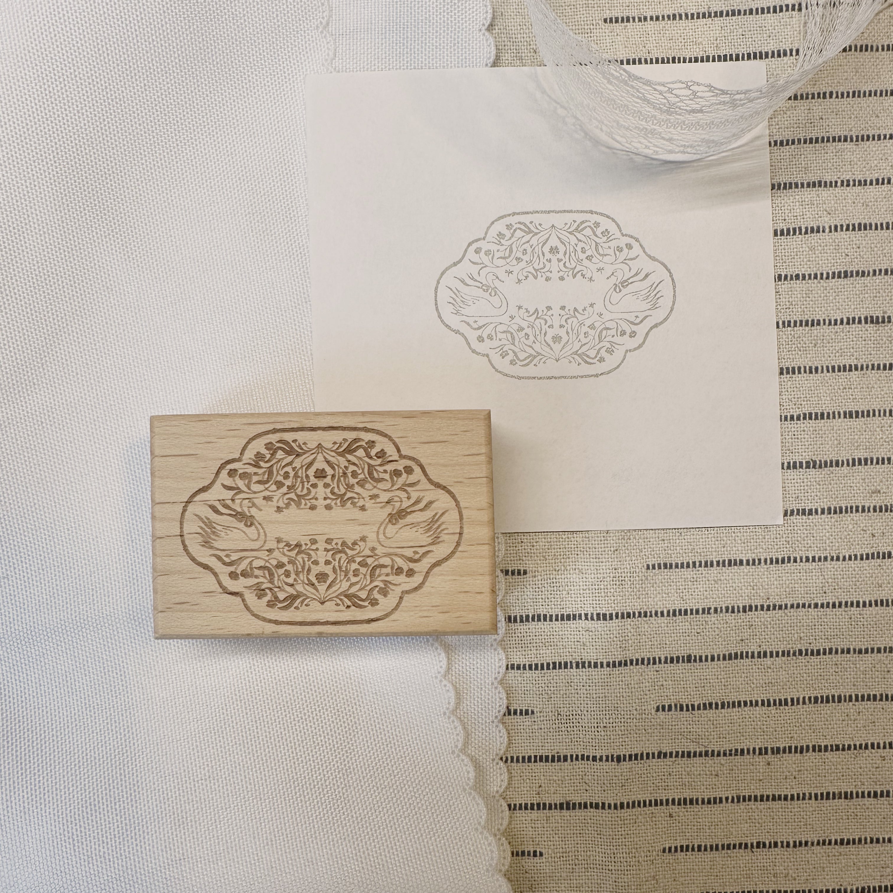 Bunny Craft House- Stamp · Swan Pattern