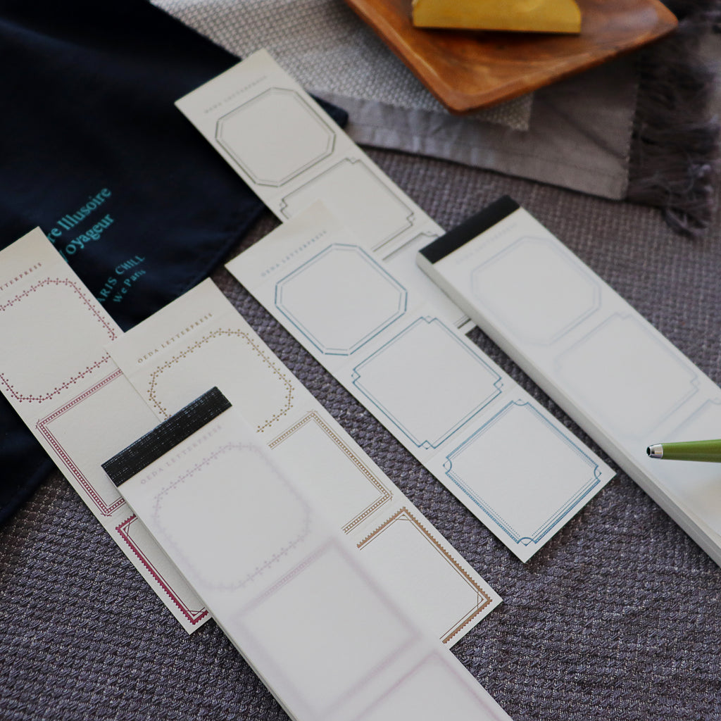 OEDA LETTERPRESS - 3 Label Frame Book Memo Pad