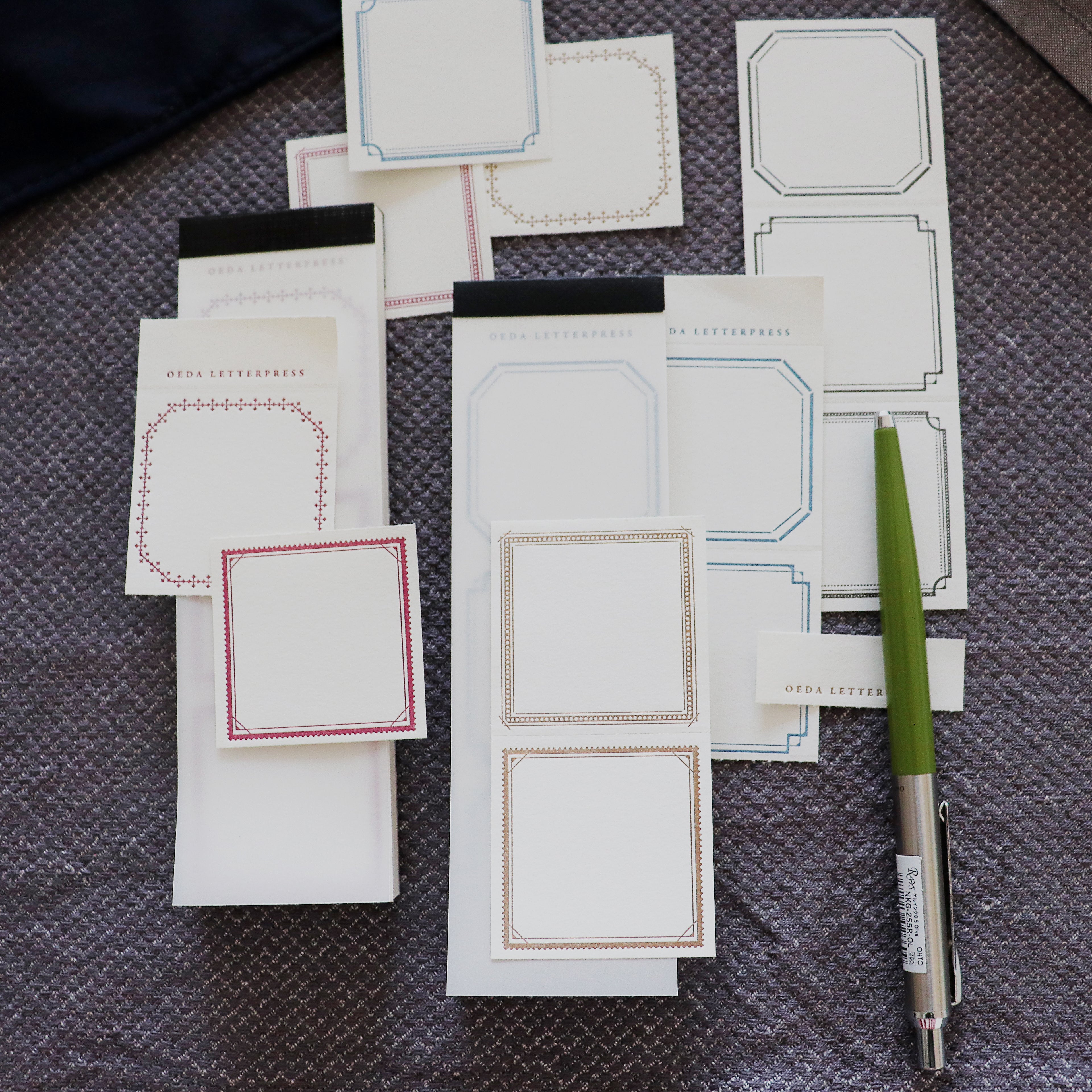 OEDA LETTERPRESS - 3 Label Frame Book Memo Pad