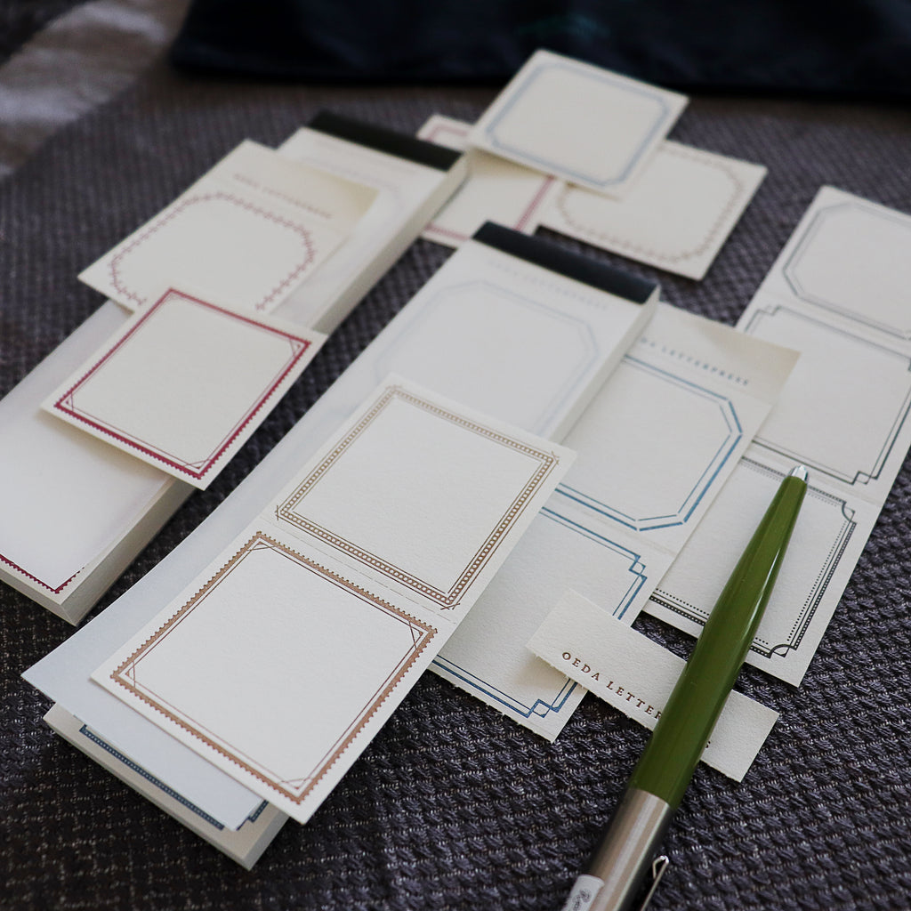 OEDA LETTERPRESS - 3 Label Frame Book Memo Pad