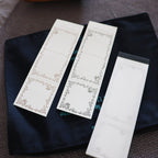 OEDA LETTERPRESS - 3 Label Book Memo Pad- Calm Floral (Bronze & Black)