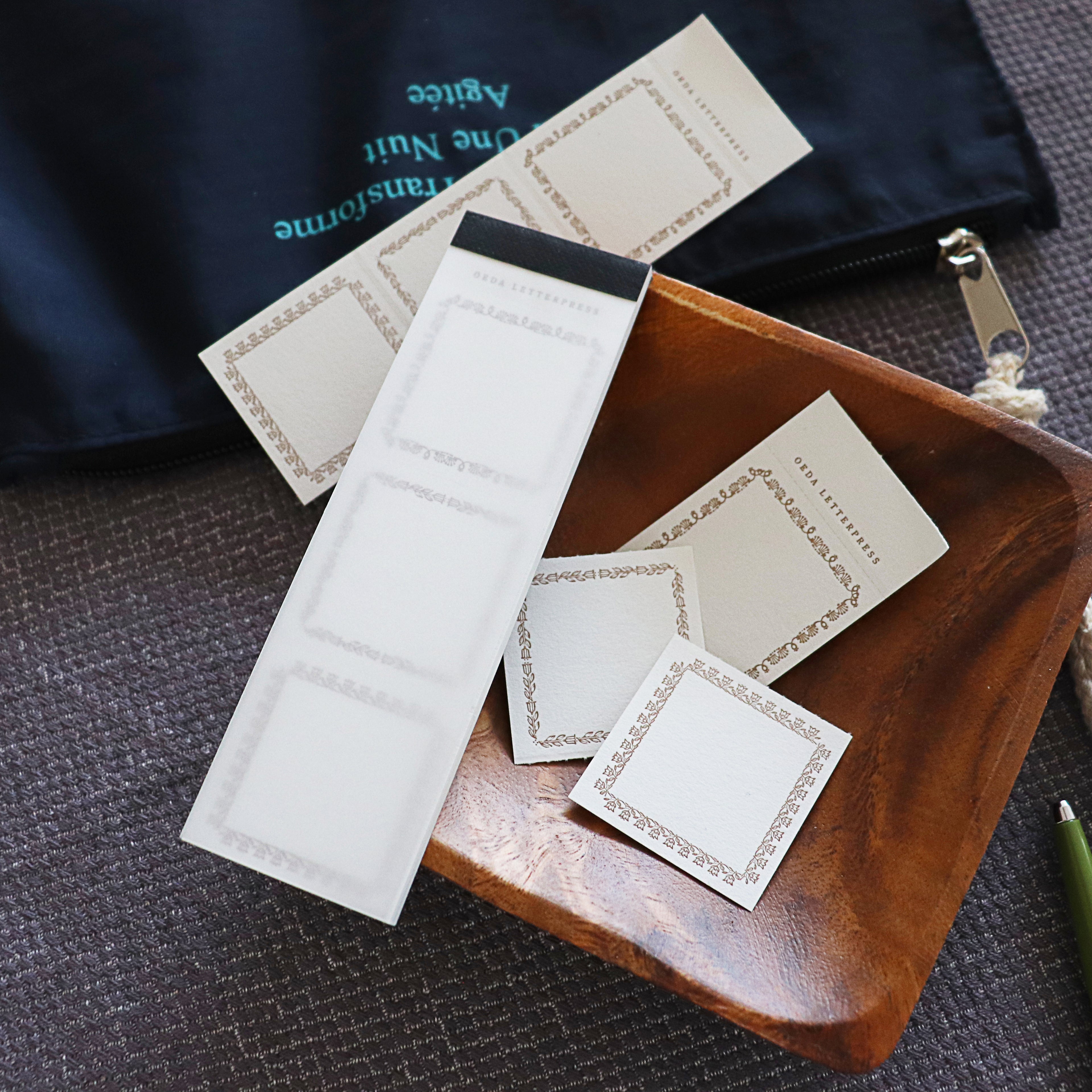 OEDA LETTERPRESS - 3 Pattern Label Book- Mini (Bronze)