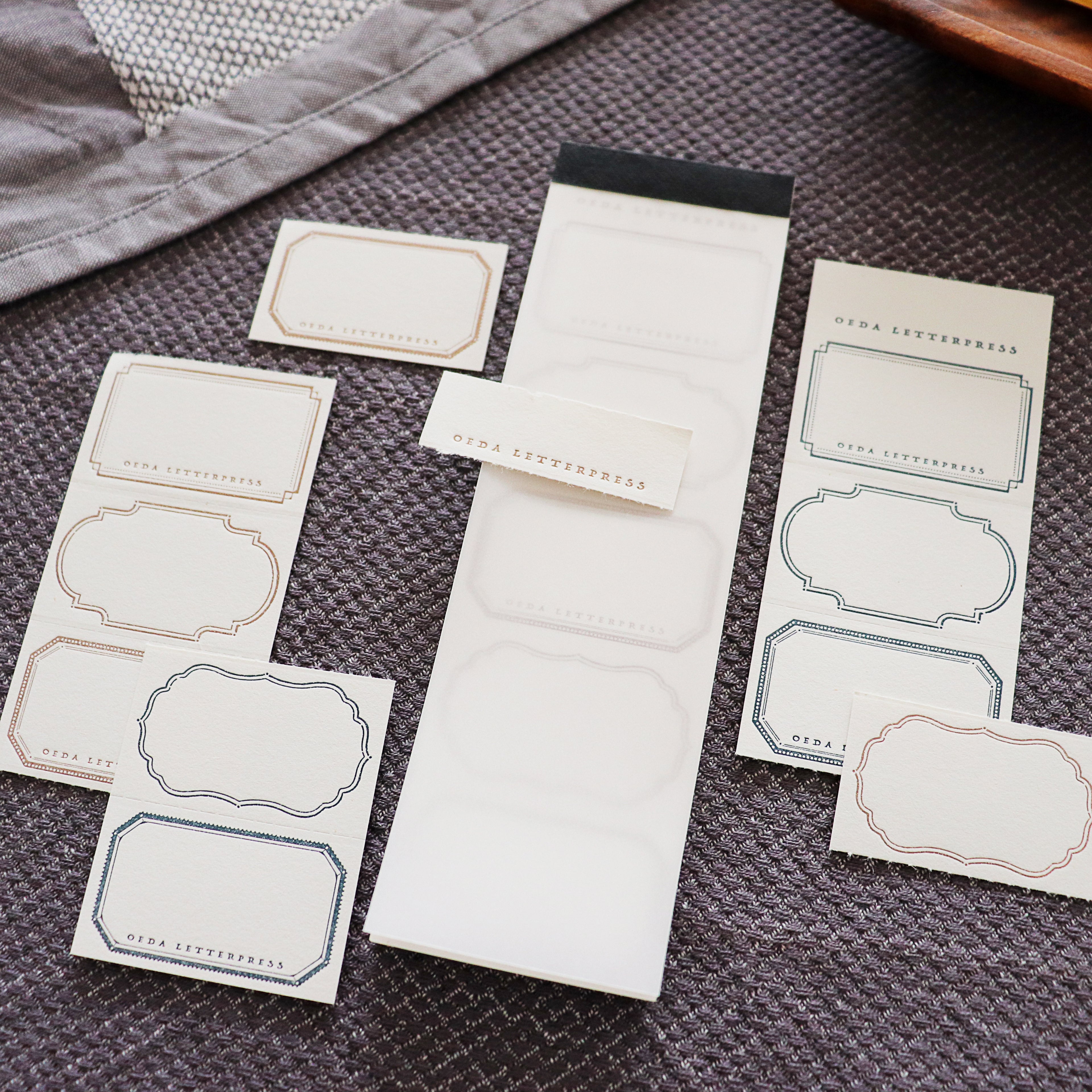 OEDA LETTERPRESS- 5 Label Book Memo Pad