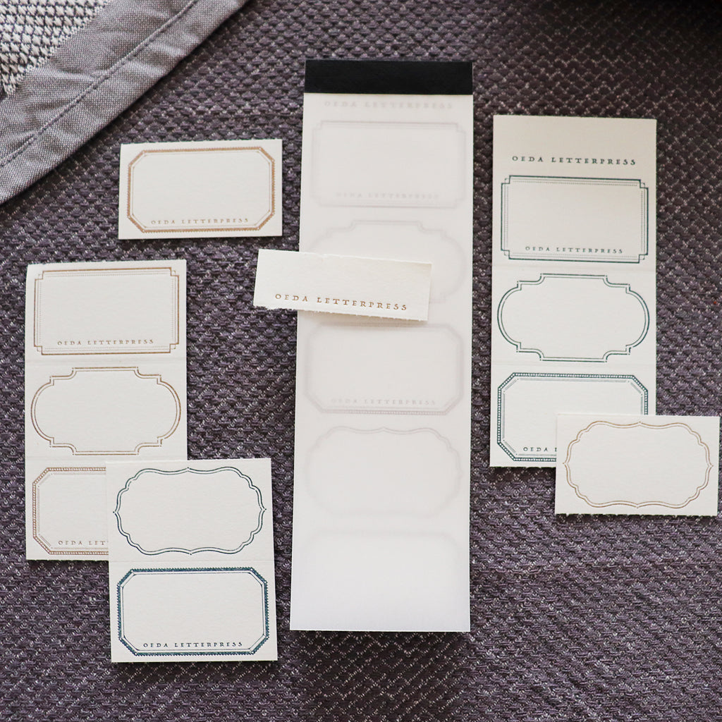 OEDA LETTERPRESS- 5 Label Book Memo Pad