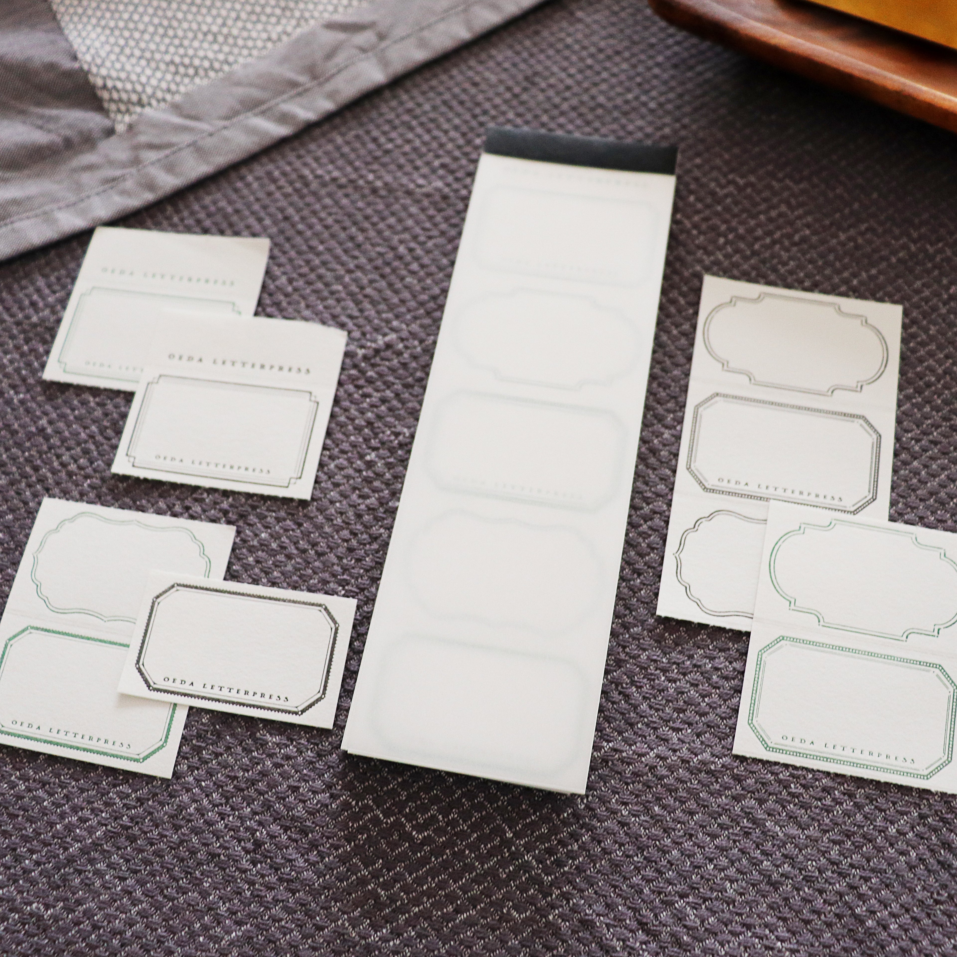 OEDA LETTERPRESS- 5 Label Book Memo Pad