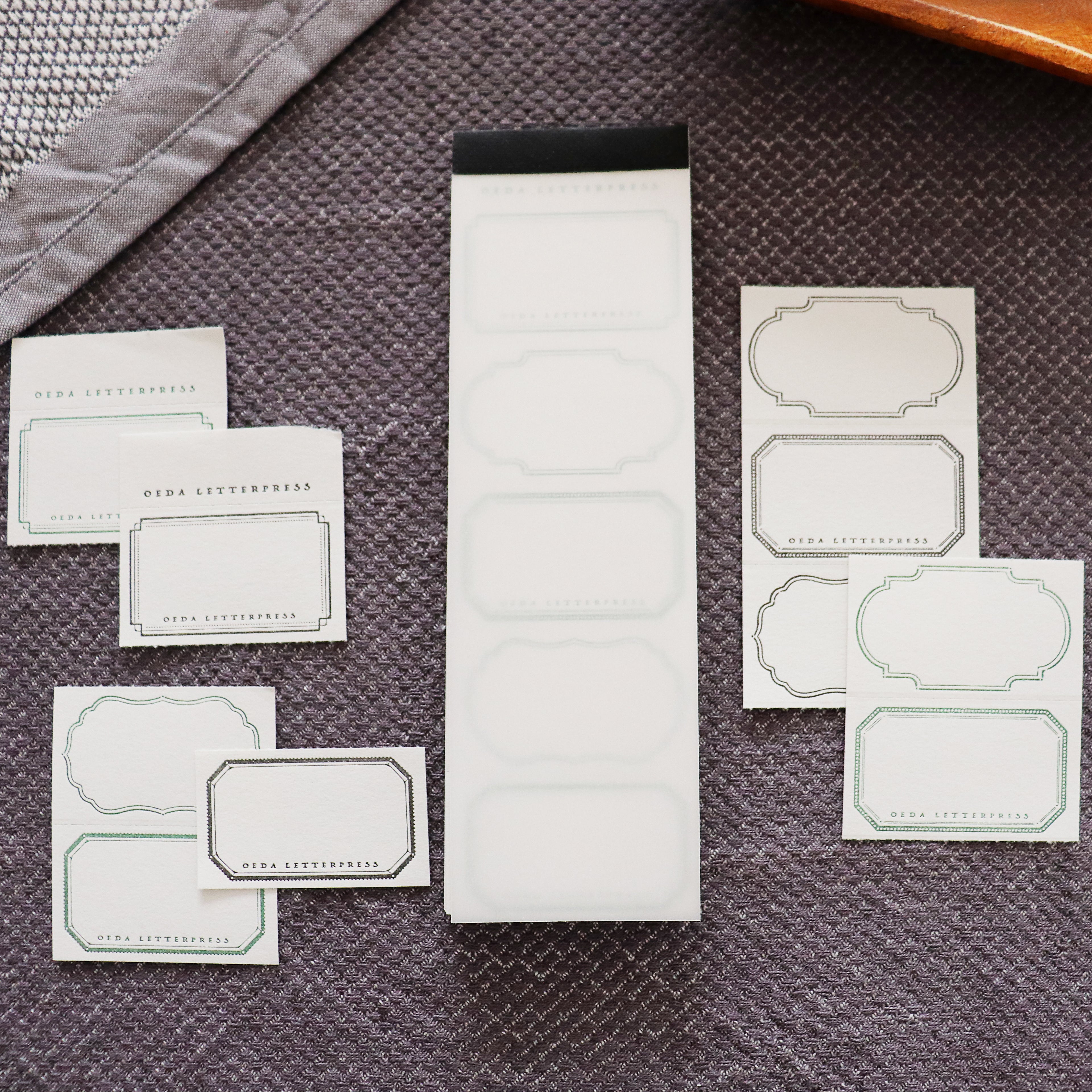 OEDA LETTERPRESS- 5 Label Book Memo Pad