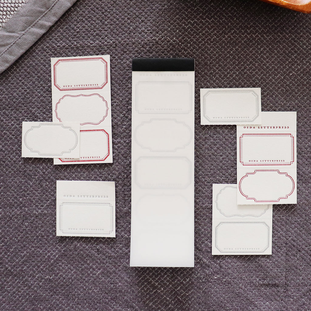 OEDA LETTERPRESS- 5 Label Book Memo Pad
