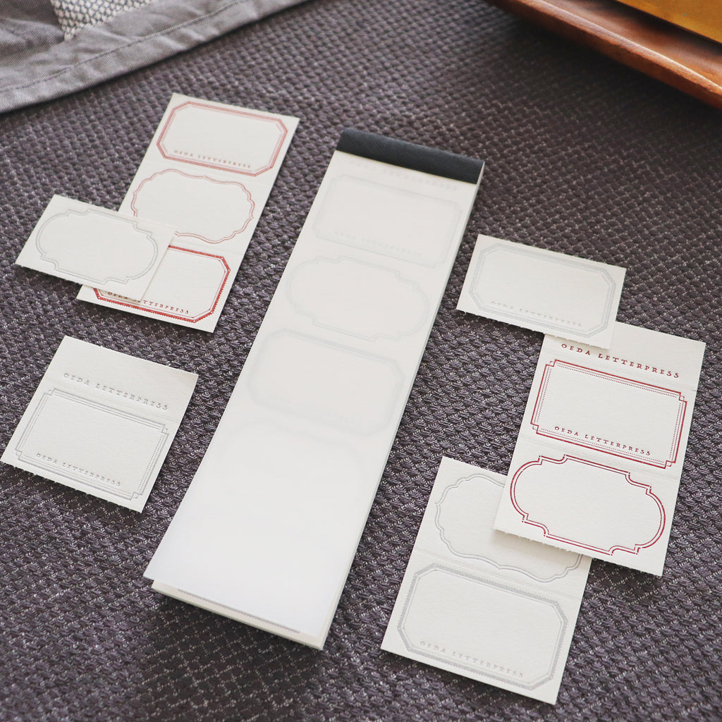 OEDA LETTERPRESS- 5 Label Book Memo Pad