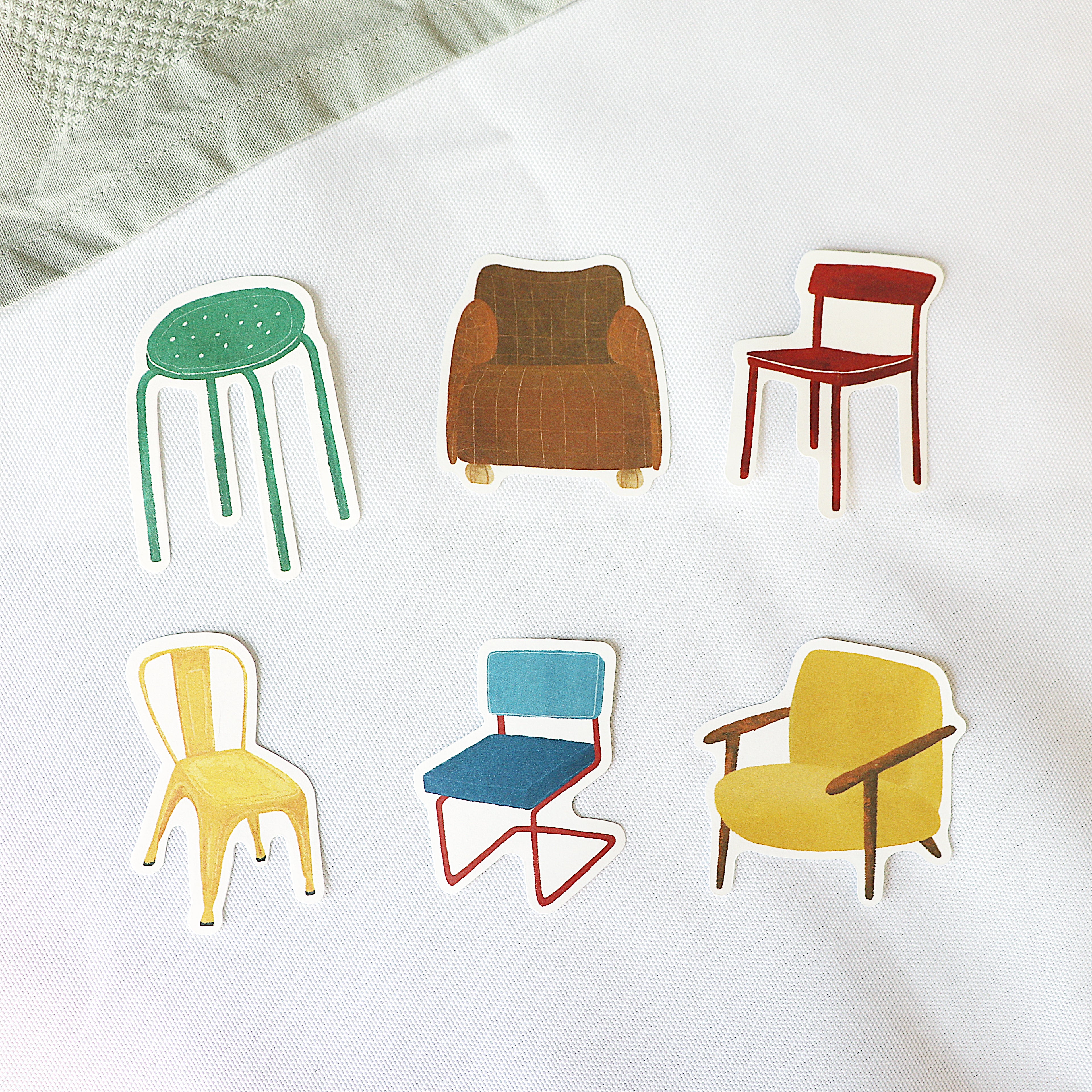【Playful Stationery】– Die-Cut Memo Notes – Take a Little Seat