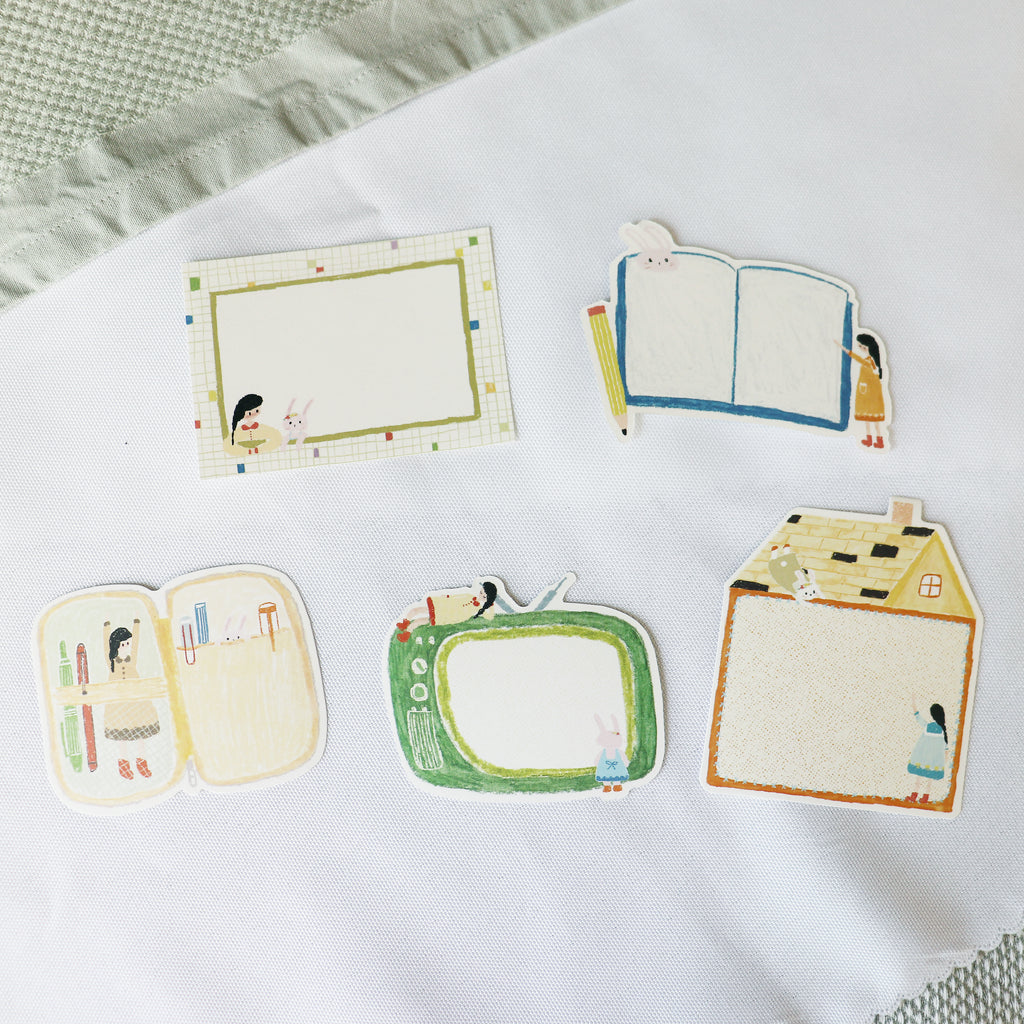 【Wanle Studio】Die-Cut Memo Notes – Bunny & Me