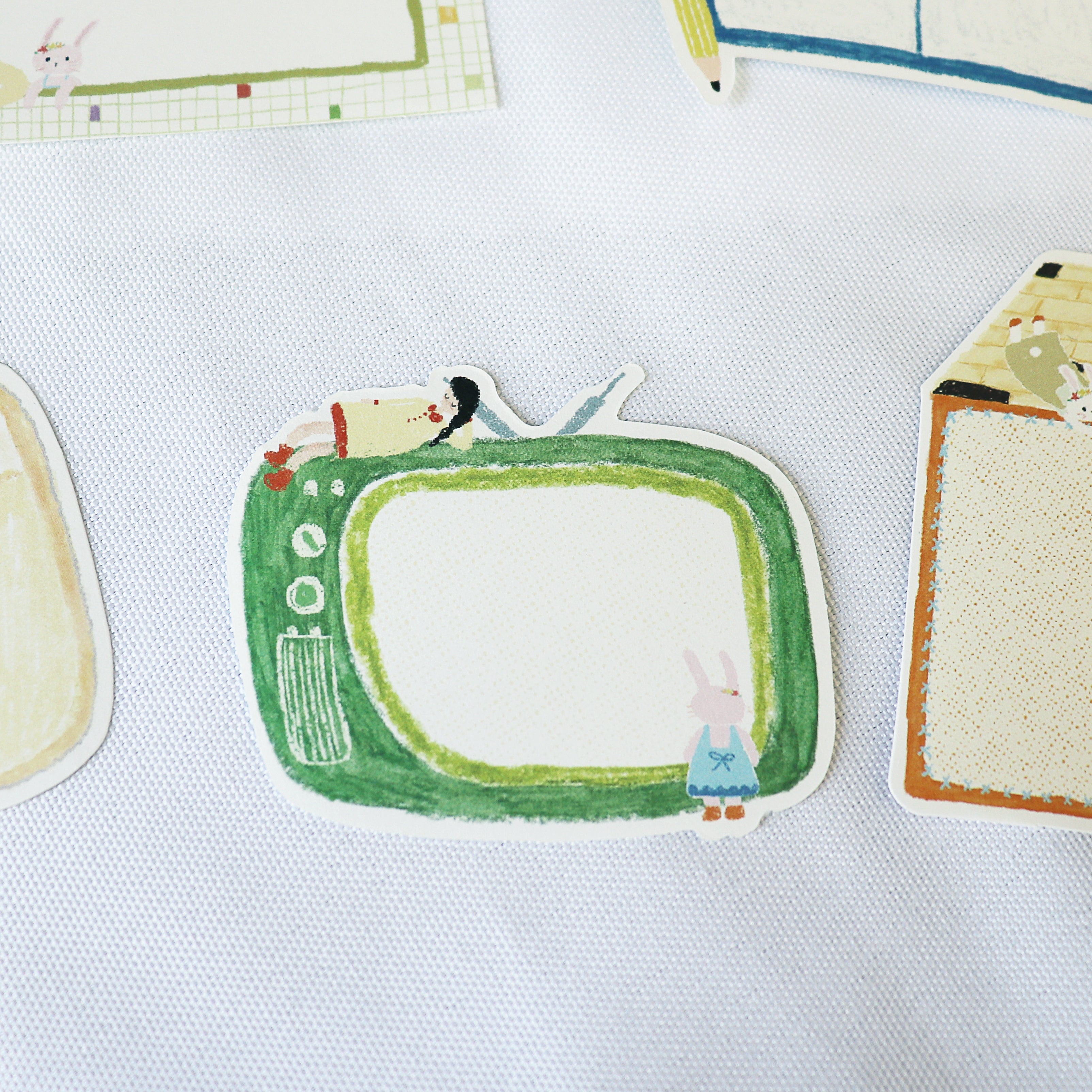 【Wanle Studio】Die-Cut Memo Notes – Bunny & Me