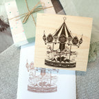 Arte Co. Wood Stamp - Merry-Go-Round