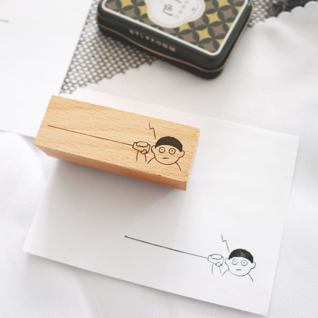 Arte Co. Wood Stamp - Yarn Telephone