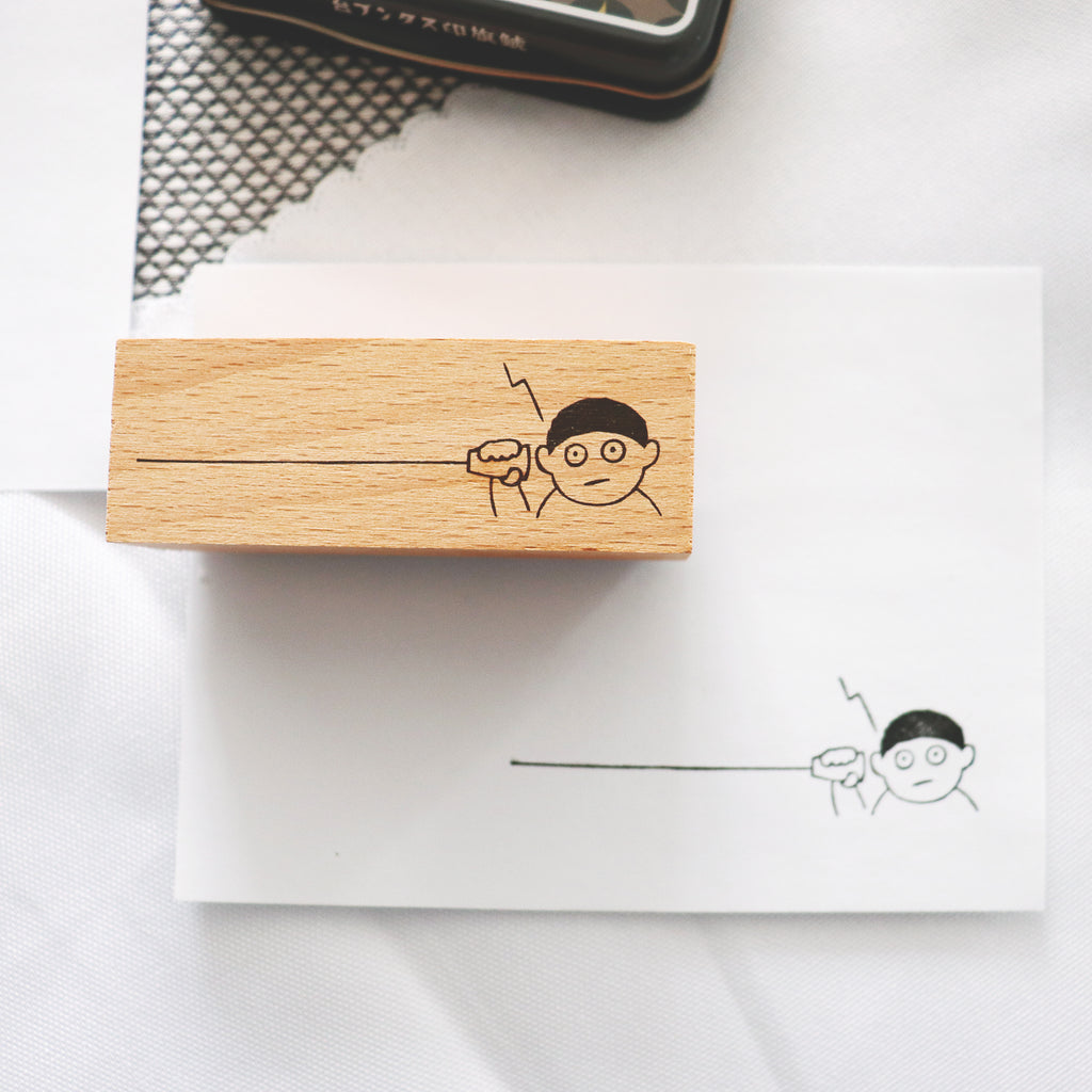 Arte Co. Wood Stamp - Yarn Telephone