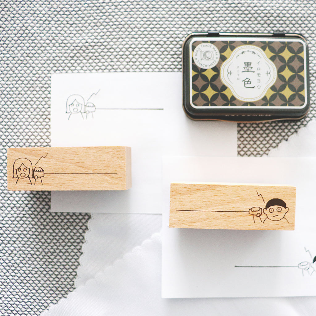 Arte Co. Wood Stamp - Yarn Telephone